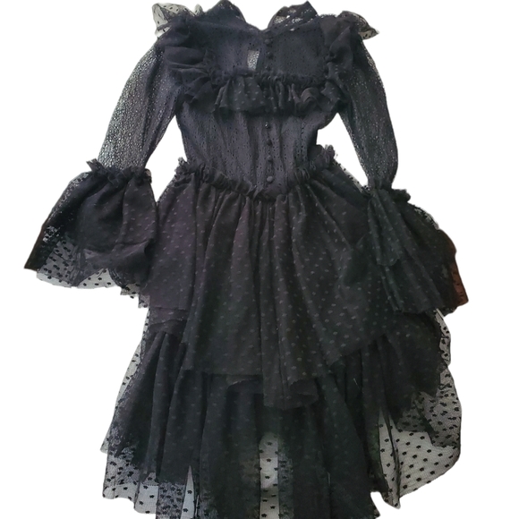 Sandra Mansour Tulle-Skirt Lace Dress - Picture 12 of 13